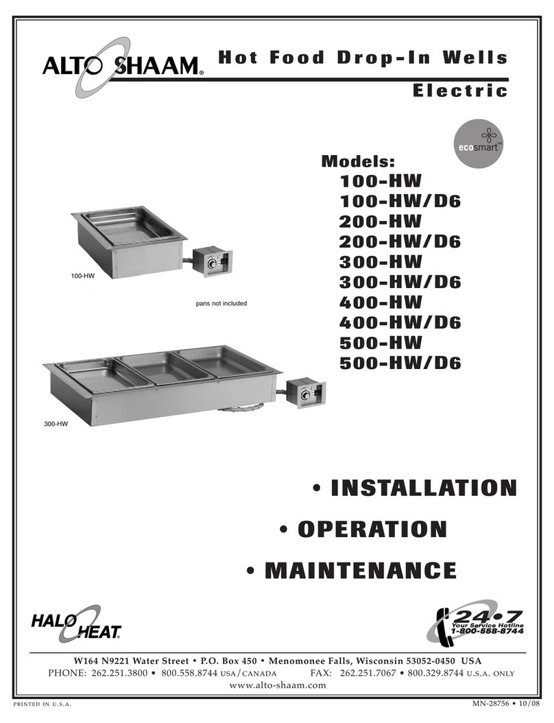 Alto-Shaam Halo Heat 200-HW/D6 User manual
