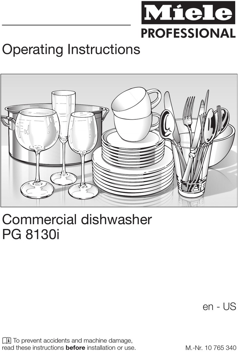 Miele professional PG 8130i operating instructions