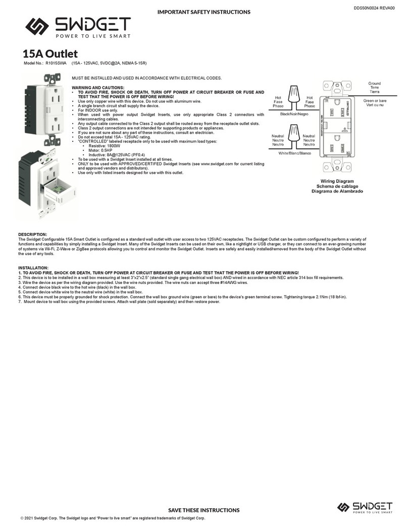 Swidget R1015SWA quick start guide