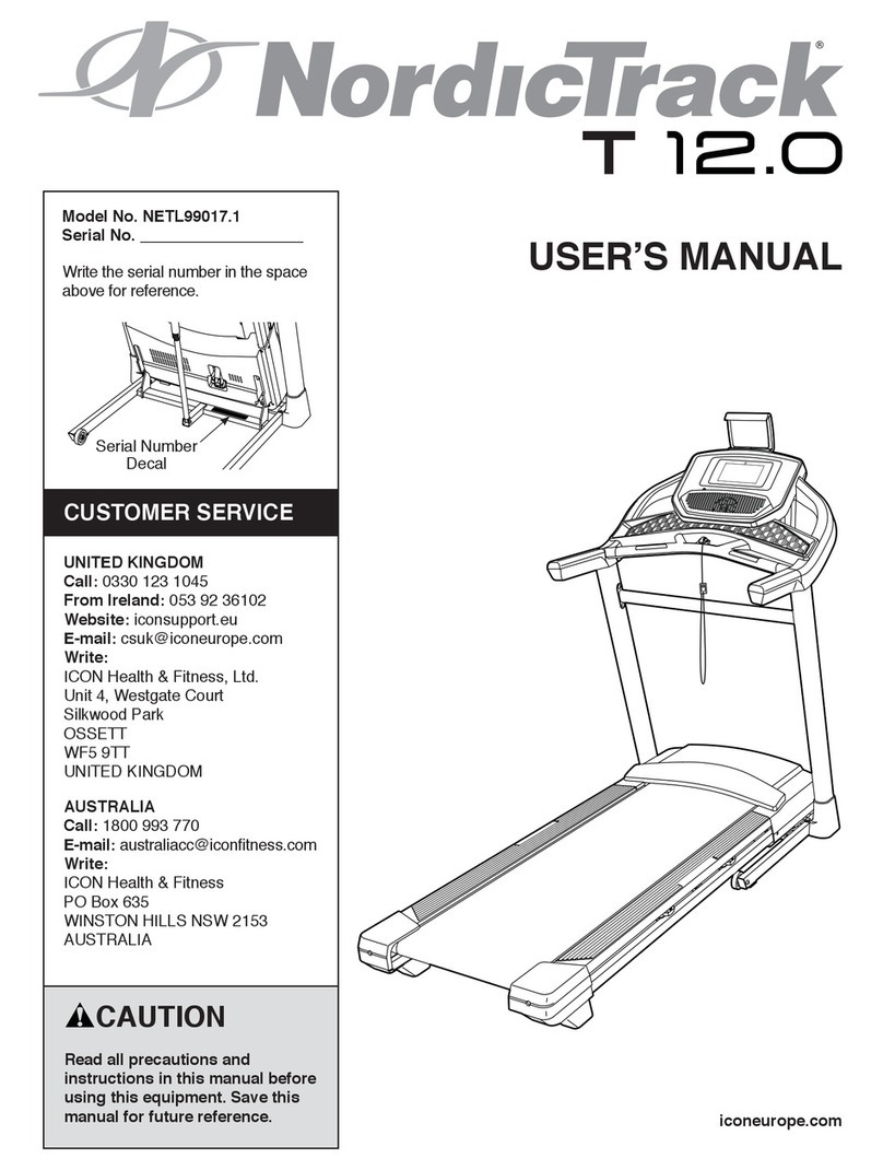ICON Health & Fitness NordicTrack T 12.0 user manual