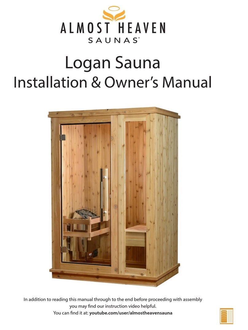 Almost Heaven Saunas Logan Operating instructions Almost Heaven Saunas Logan Operating instructions