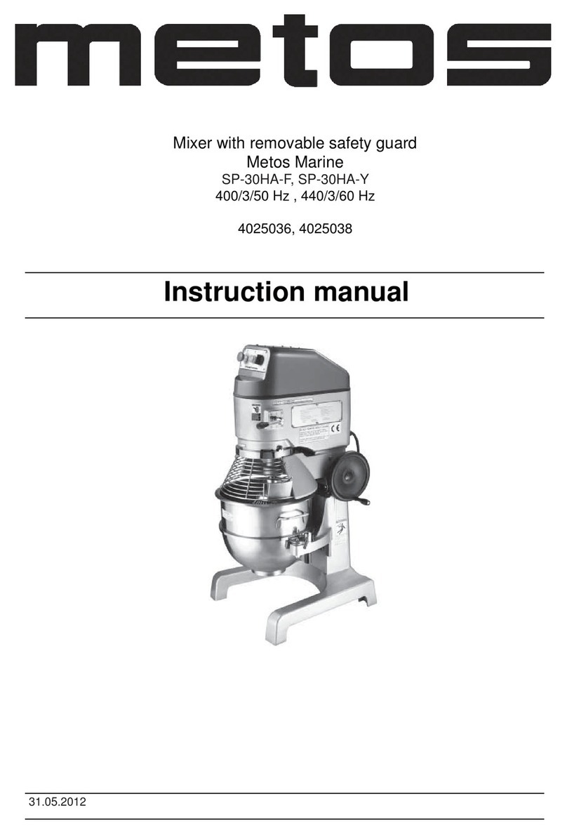 Metos SP-30HA-F User manual