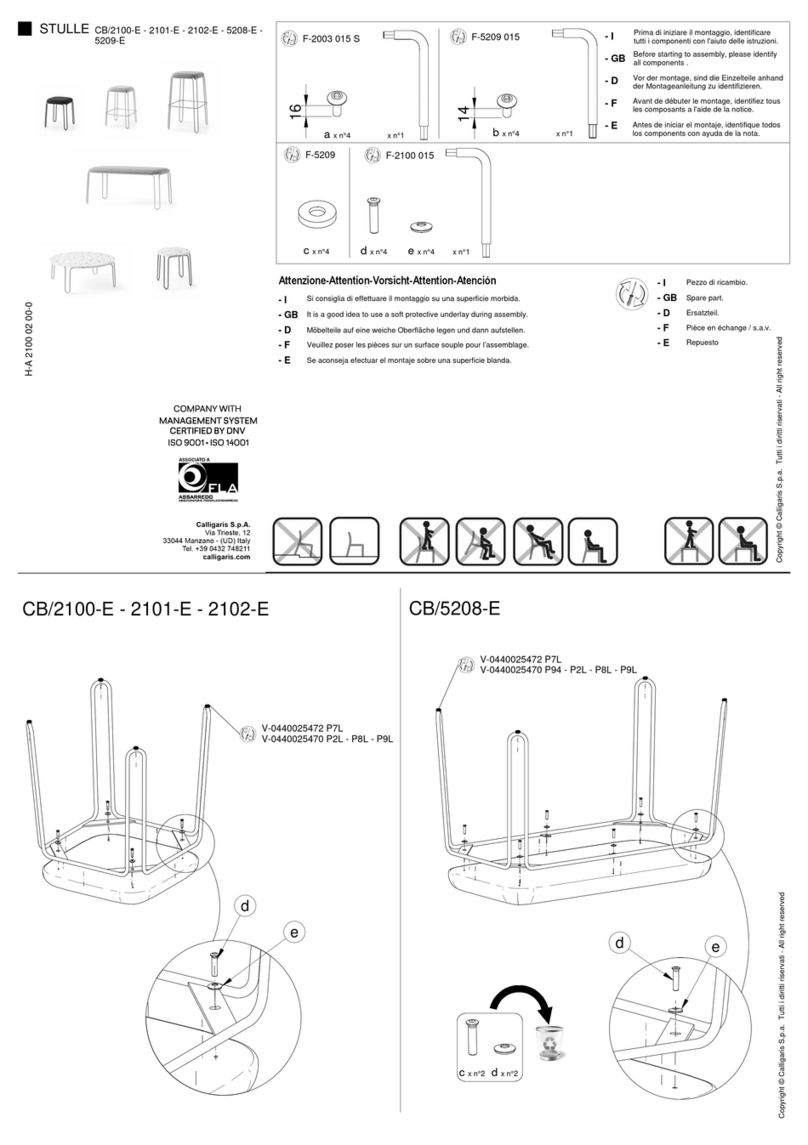 calligaris CB/2100-E User manual