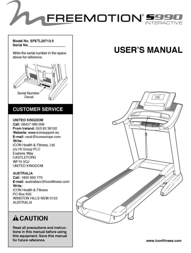 ICON Health & Fitness freemotion S990 INTERACTIVE user manual ICON Health & Fitness freemotion S990 INTERACTIVE user manual
