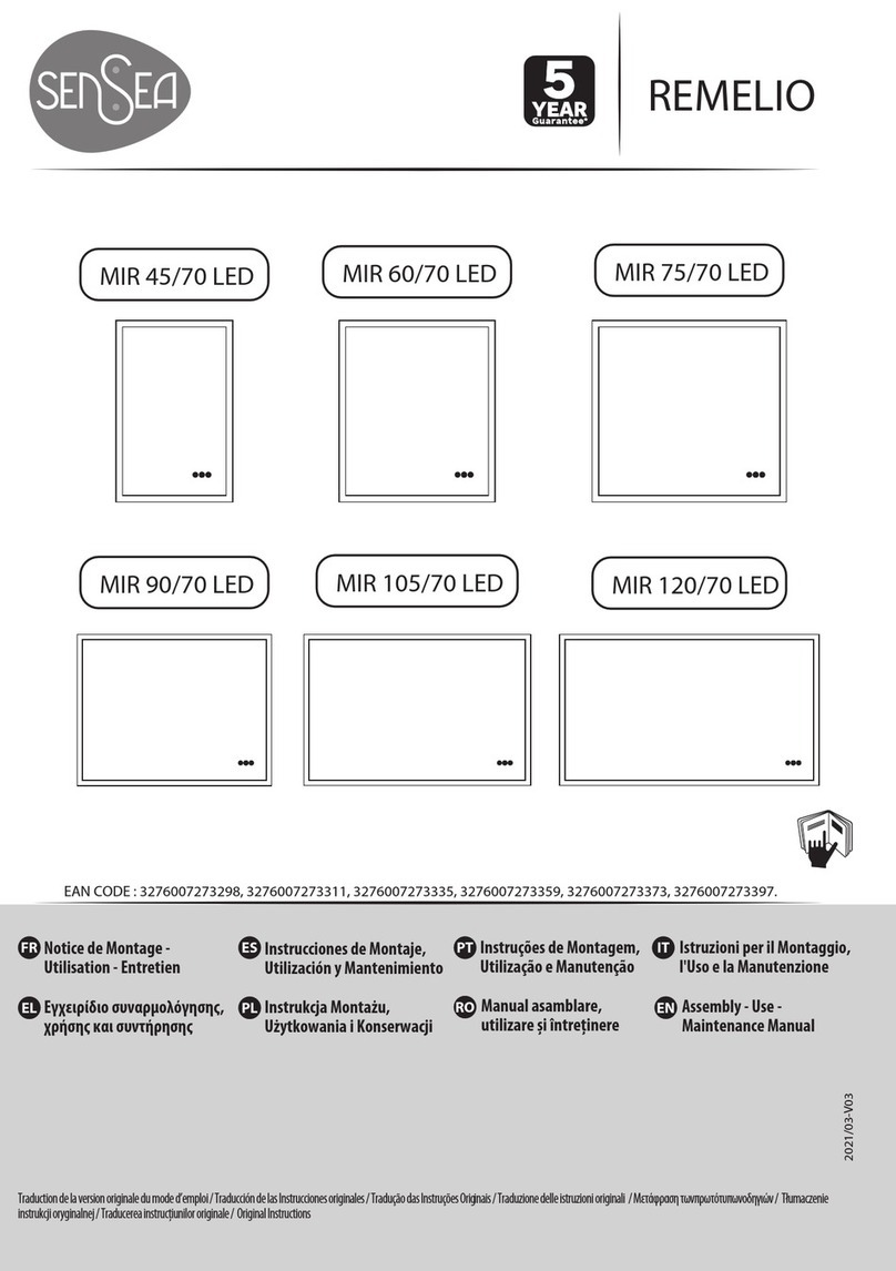 Sensea REMELIO MIR 45/70 LED Maintenance manual Sensea REMELIO MIR 45/70 LED Maintenance manual
