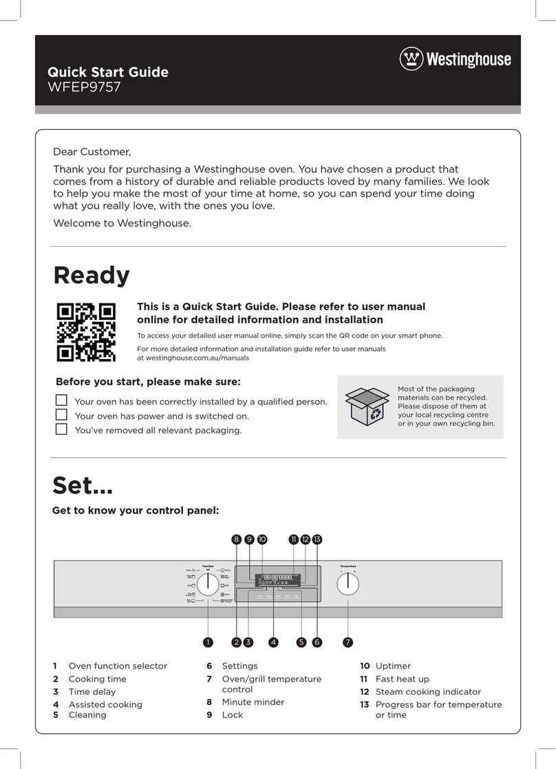 Westinghouse WFEP9757 quick start guide