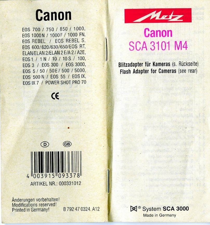 Metz Canon SCA 3101 M4 manual
