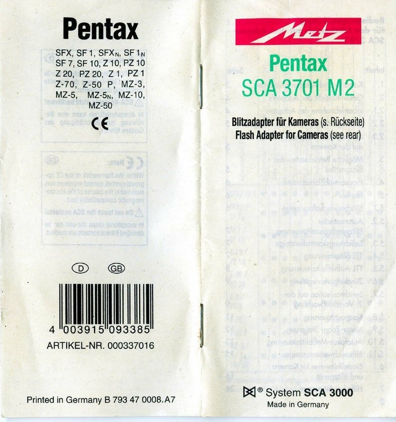 Metz Pentax SCA 3701 M2 instructions