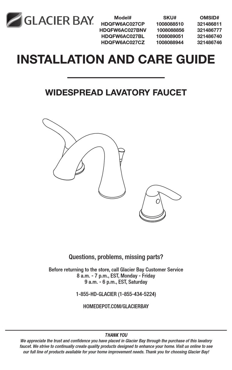 Glacier bay HDQFW6AC027CP Installation and care guide