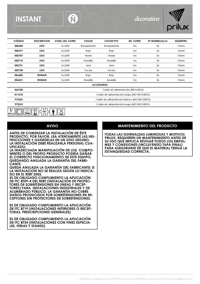 Prilux INSTANT 002684 User manual