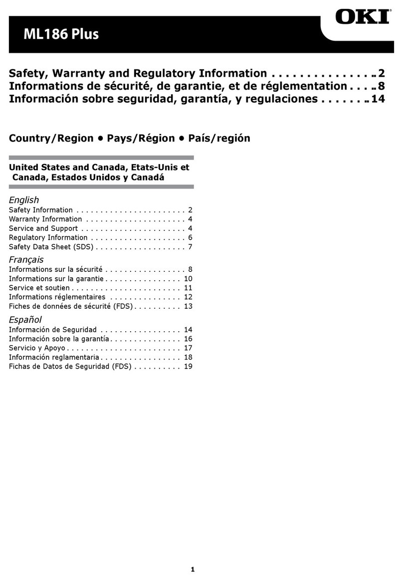 Oki ML186 Plus User manual