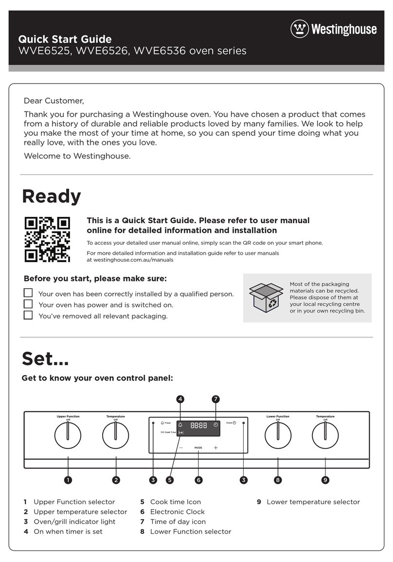 Westinghouse WVE6525 quick start guide