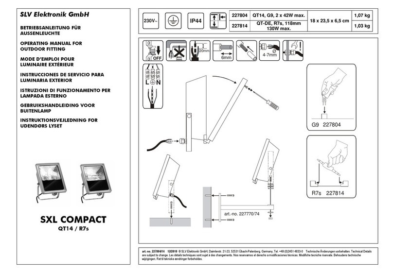 SLV Elektronik SXL COMPACT QT14 / R7s operating manual