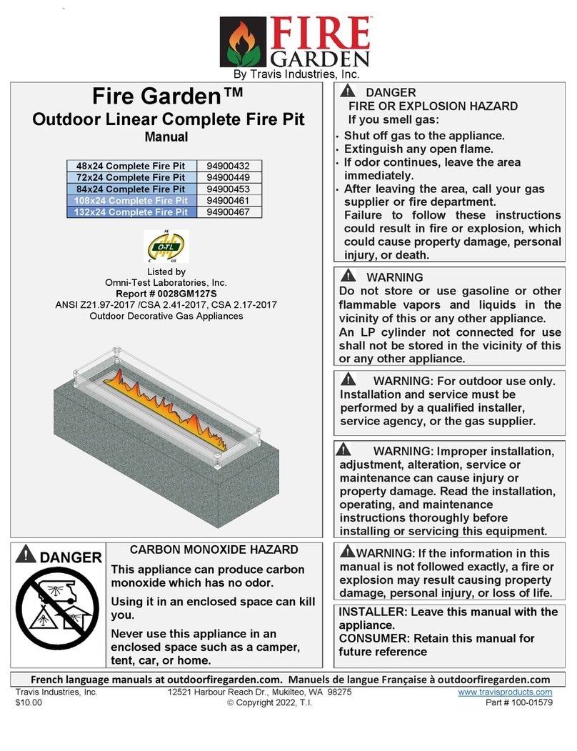 Travis Industries Fire Garden 94900432 manual