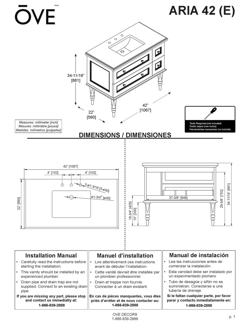 OVE ARIA 42 installation manual OVE ARIA 42 installation manual