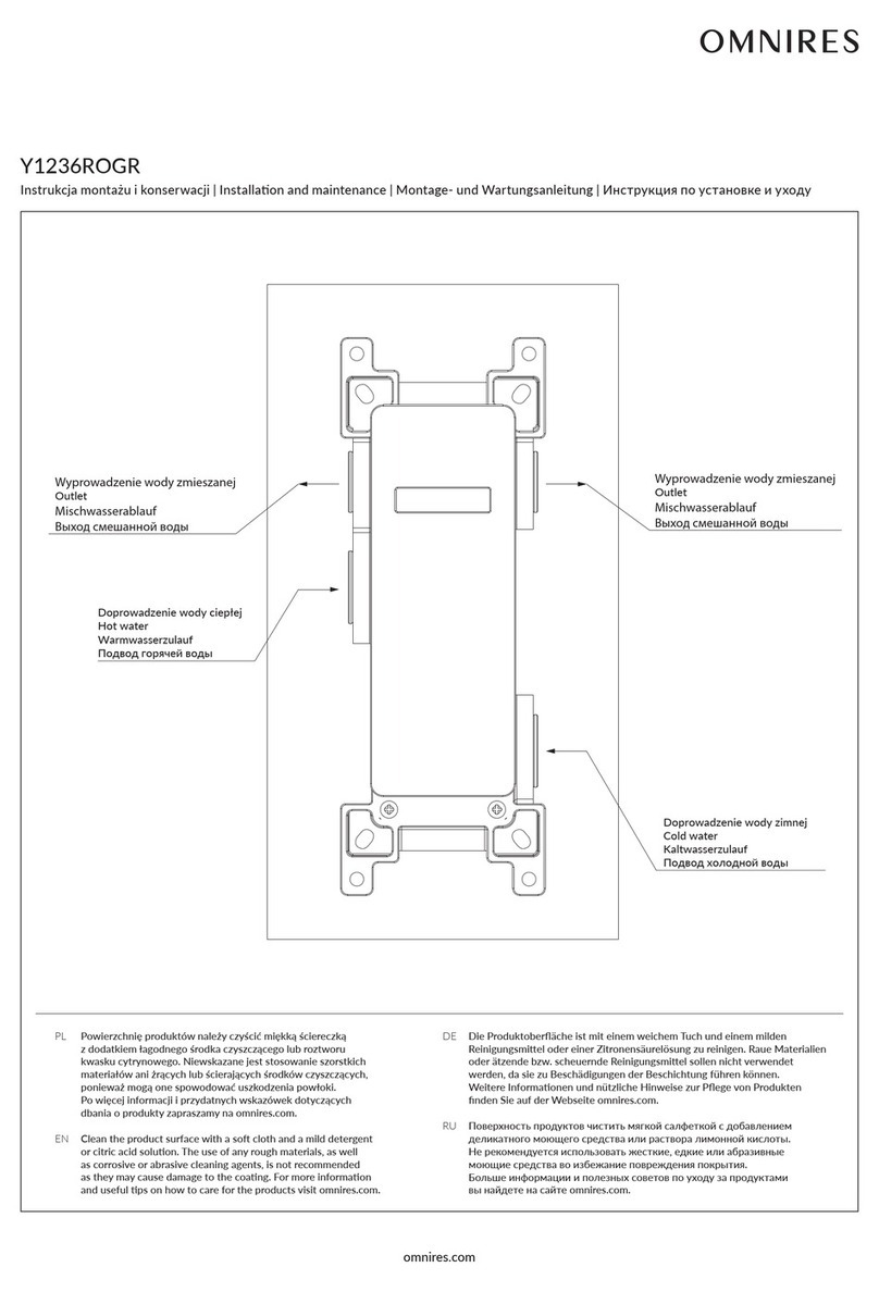 Omnires Y1236ROGR Instruction Manual
