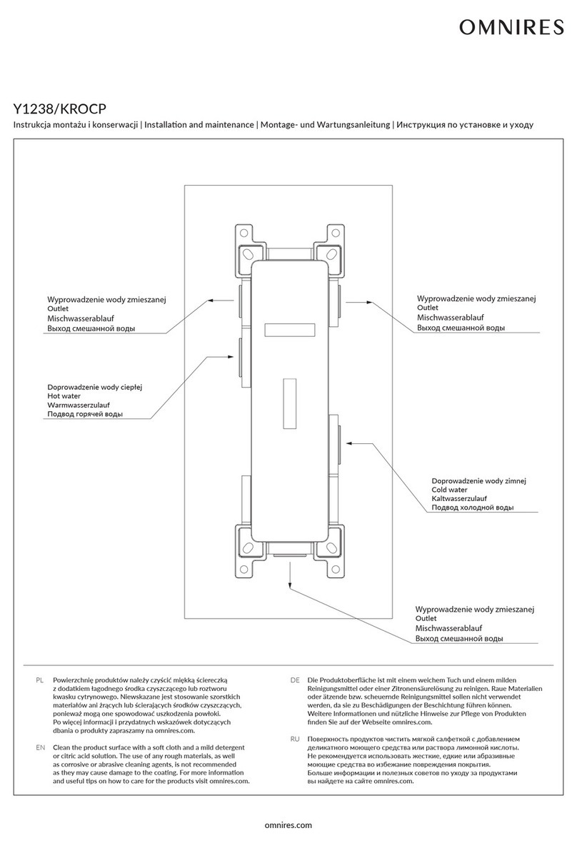 Omnires Y1238 Instruction Manual