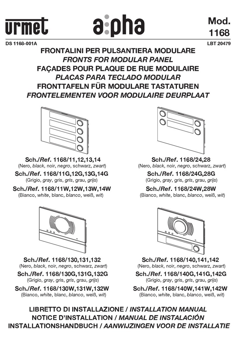 urmet domus Alpha 1168 User manual