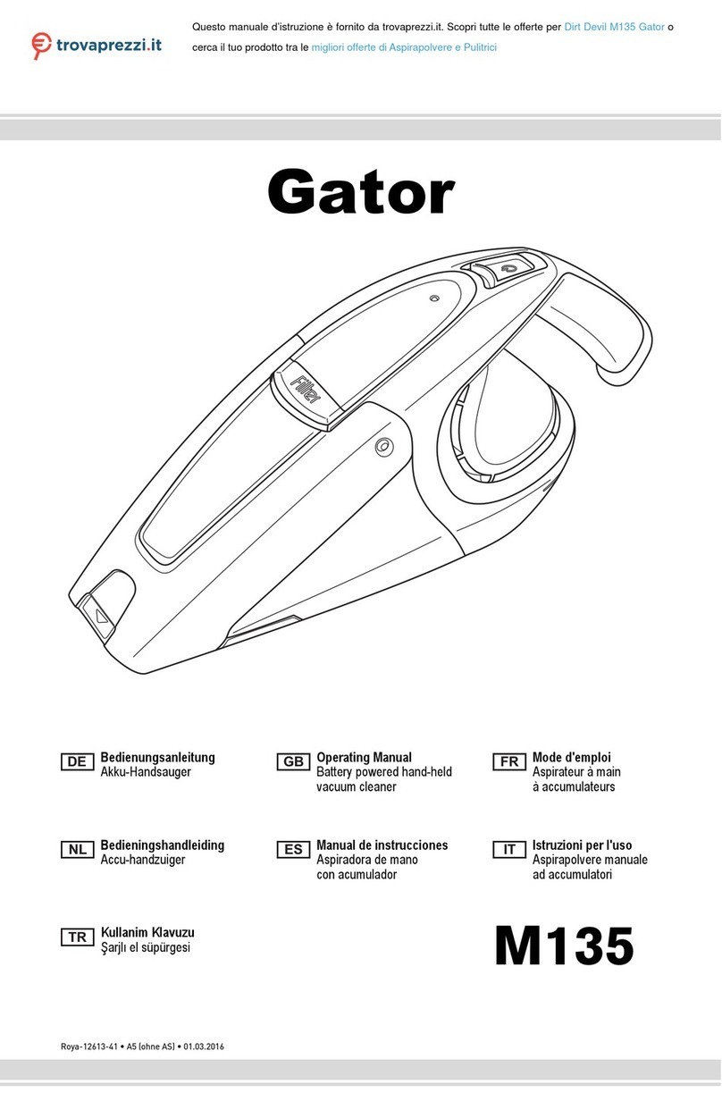 Dirt Devil Gator M135 operating manual