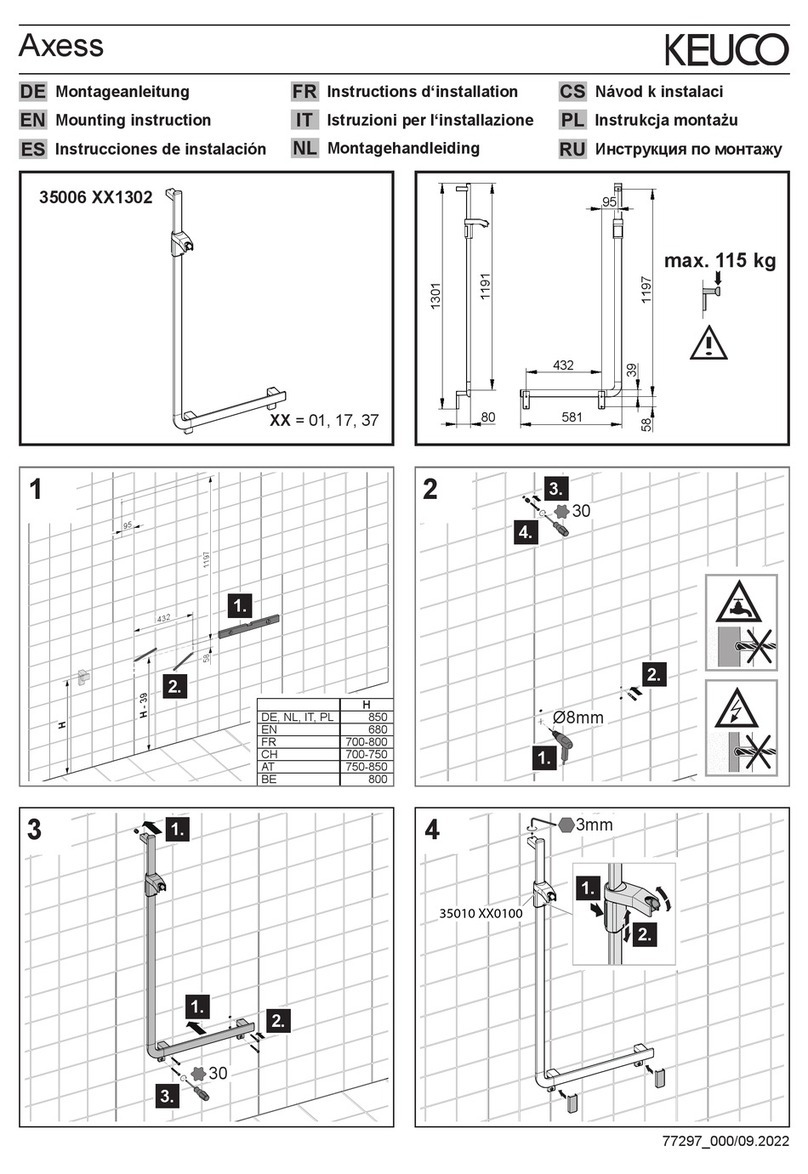 KEUCO Axess 35006 1302 Series Mounting instruction
