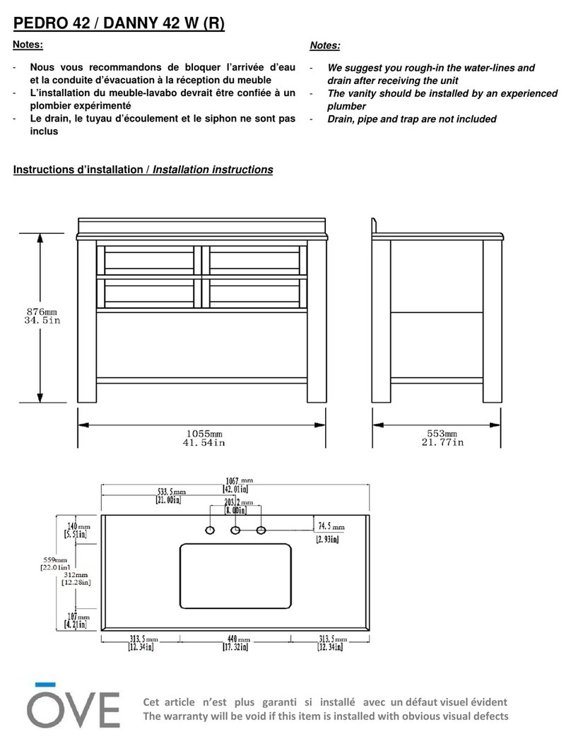 OVE DANNY 42 W installation instructions