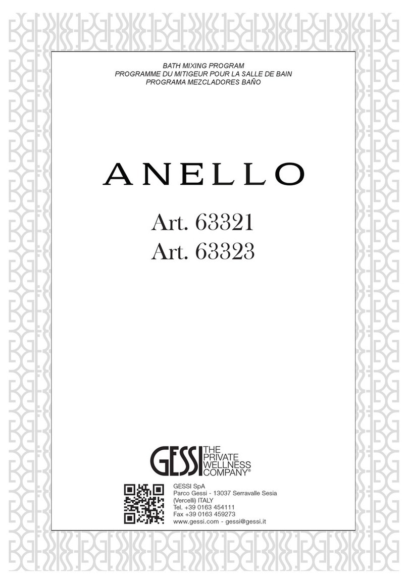 Gessi ANELLO 63321 manual Gessi ANELLO 63321 manual