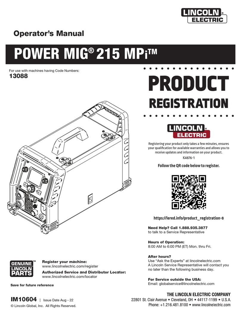 Lincoln Electric POWER MIG 215 MPi Operator's manual