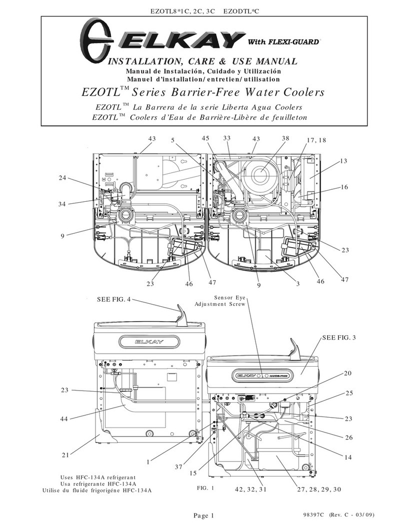 Elkay EZOTL FLEXI-GUARD Series Installation, care & use manual