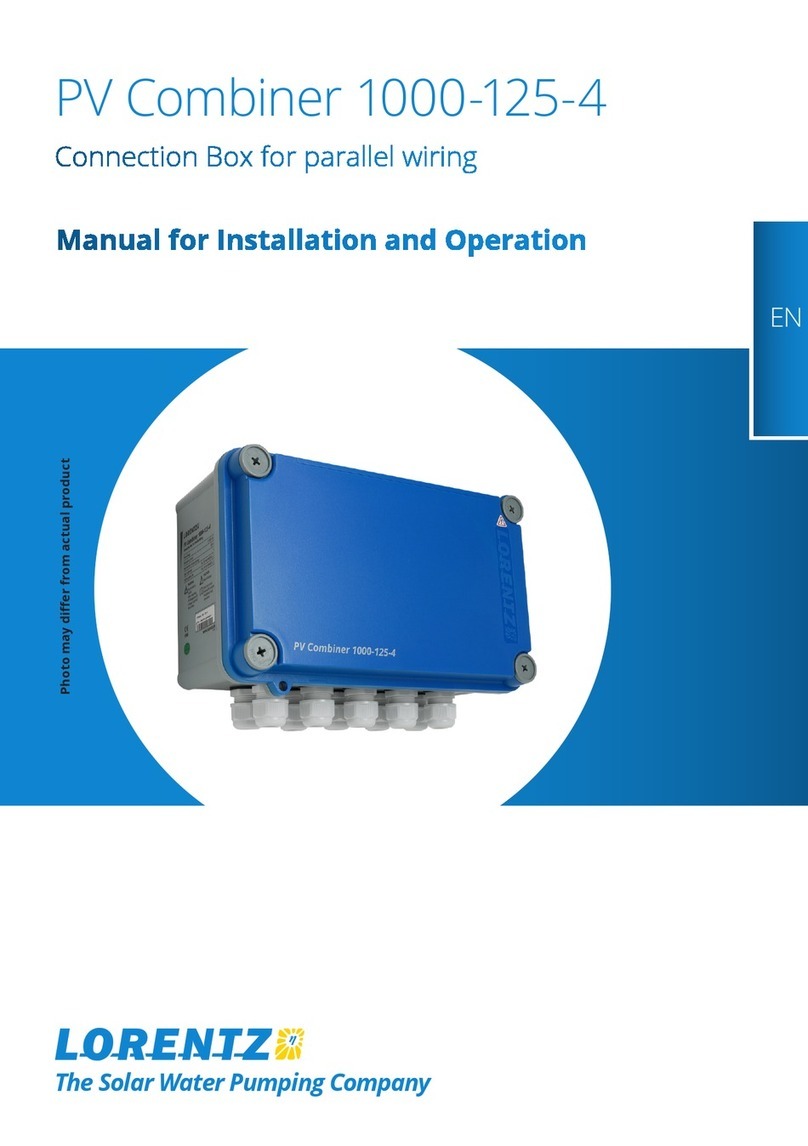 Lorentz PV Combiner 1000-125-4 Manual for installation and operation