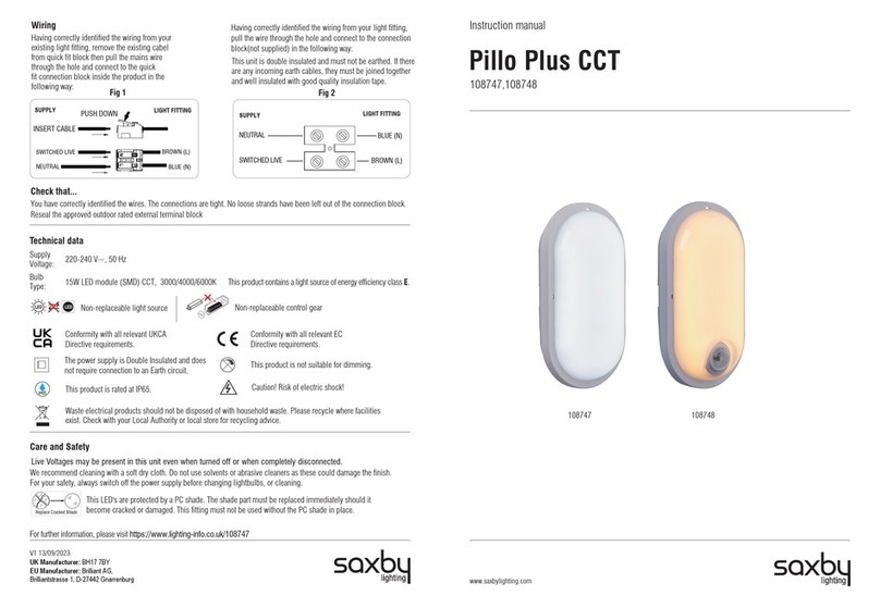 Saxby Lighting Pillo Plus CCT User manual