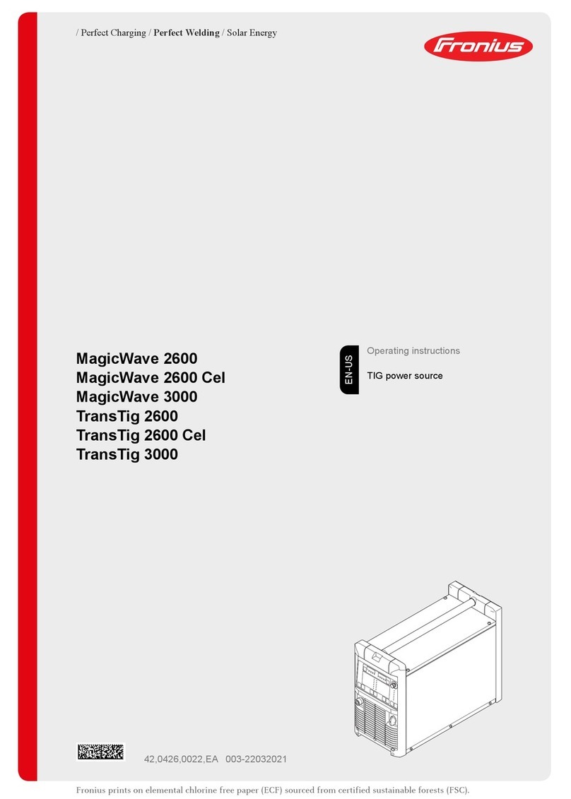 FRO­NIUS MagicWave 2600 User manual