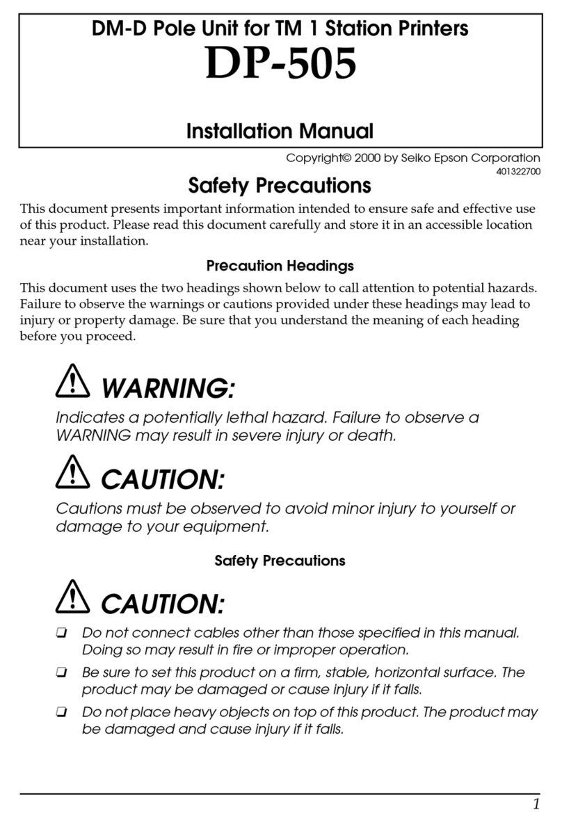 Epson DP-505 User manual Epson DP-505 User manual