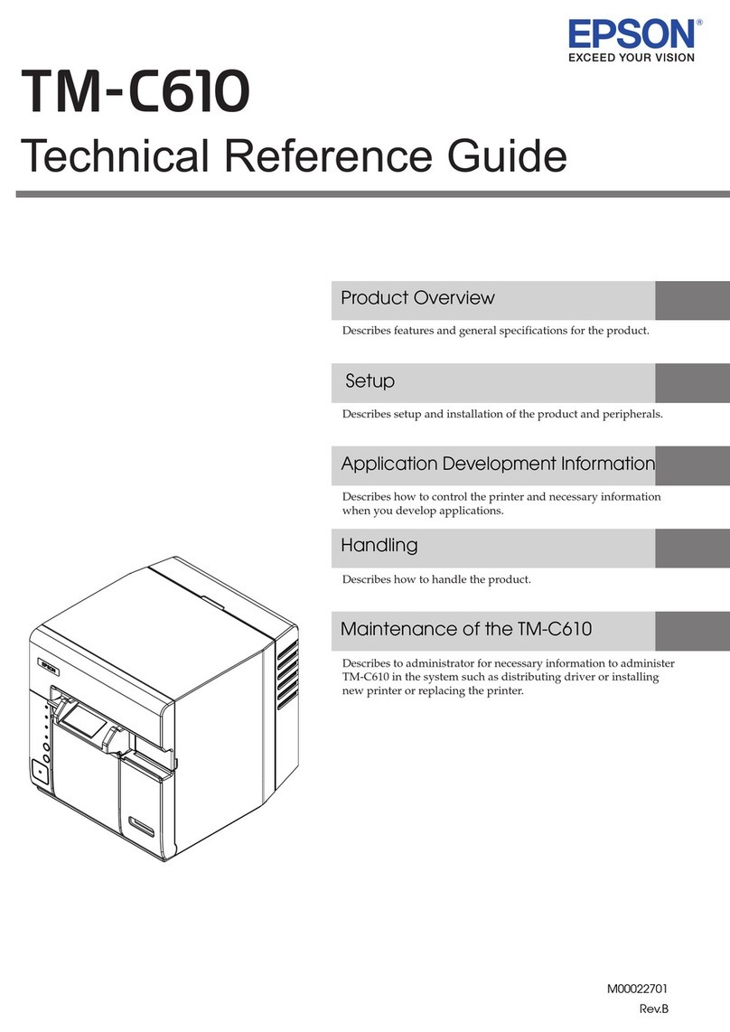 Epson TM-C610 Use and care manual