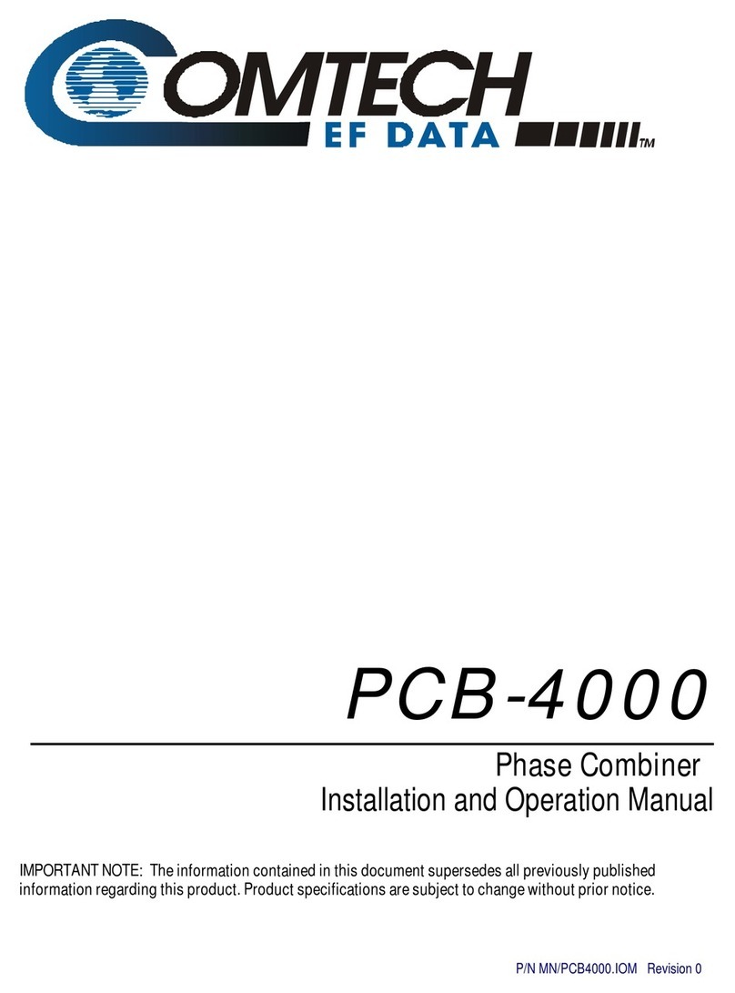 Comtech EF Data PCB-4000 Installation and operation manual