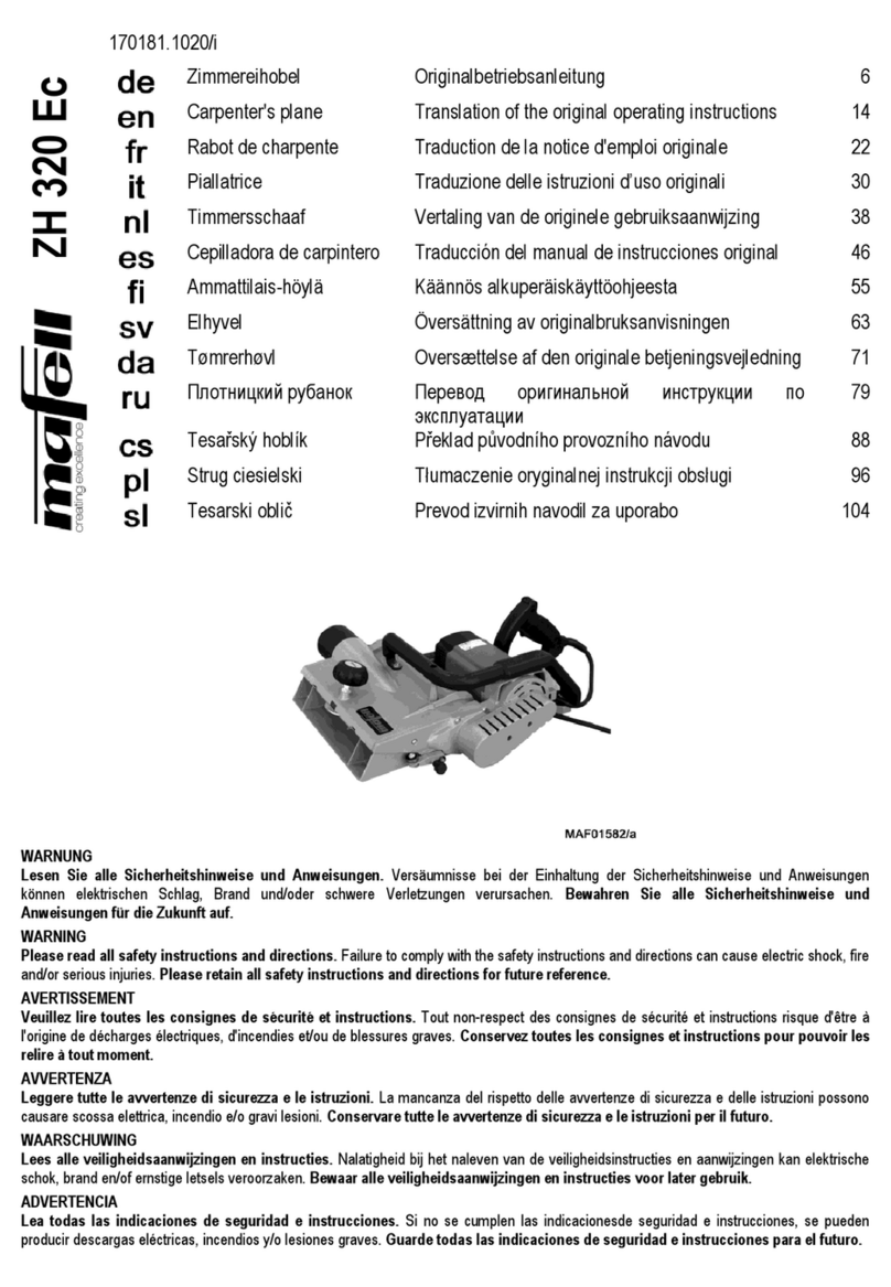 Mafell ZH320 Ec User manual