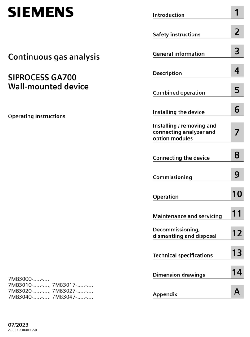Siemens 7MB3000 Series User manual