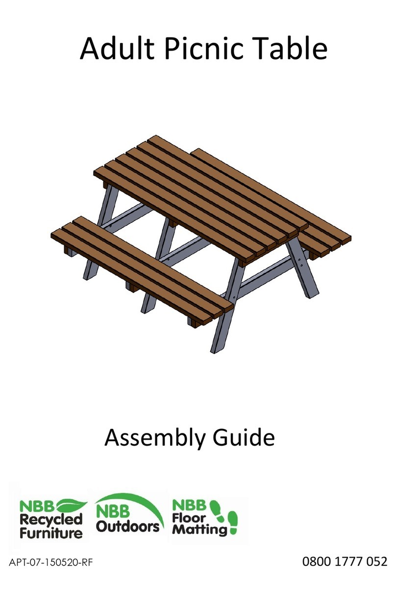 NBB Adult Picnic Table Assembly guide
