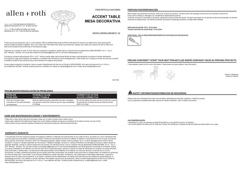 Allen + Roth CMC21.32 quick start guide