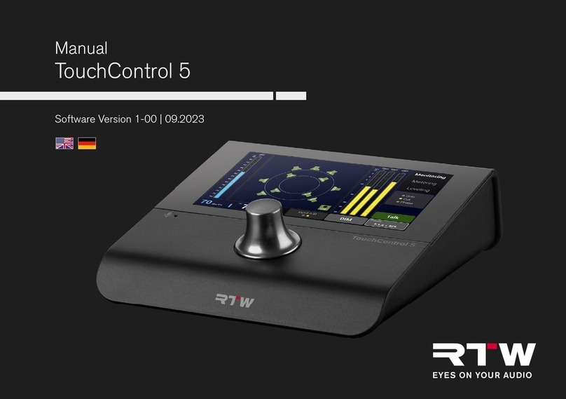 RTW TouchControl 5 User manual