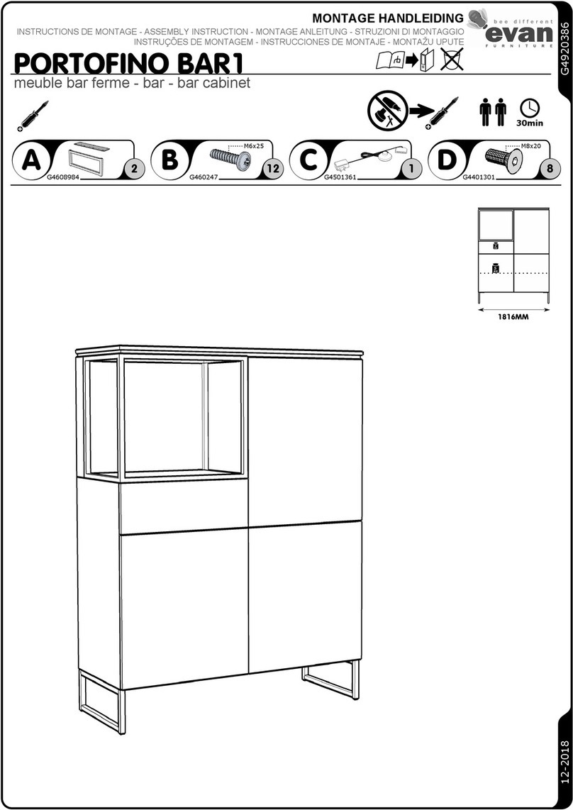 Evan furniture PORTOFINO BAR1 Assembly instruction