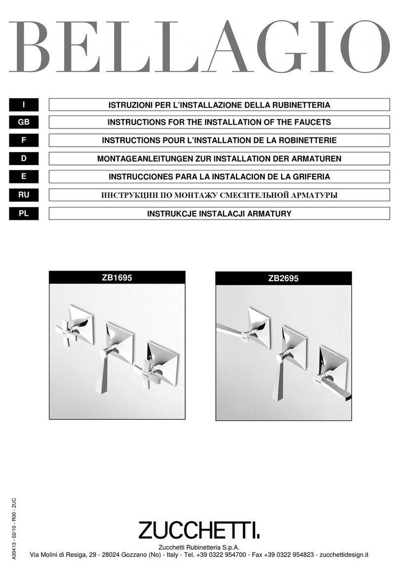 ZUCCHETTI BELLAGIO ZB1695 Instruction for the installation