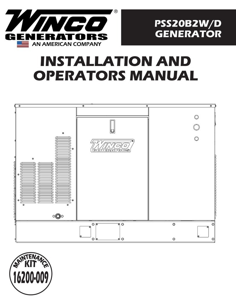 Winco PSS20B2W/D Installation and operator's manual