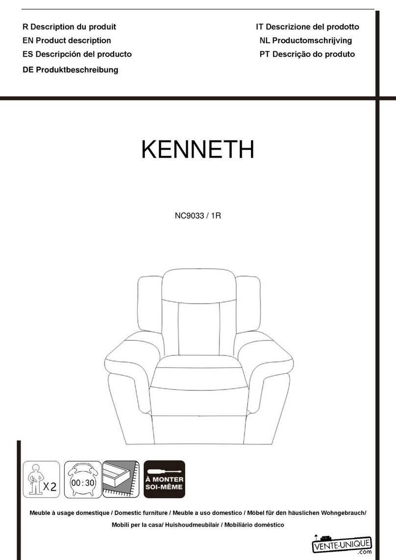 Vente Unique KENNETH NC9033/1R Technical specifications Vente Unique KENNETH NC9033/1R Technical specifications
