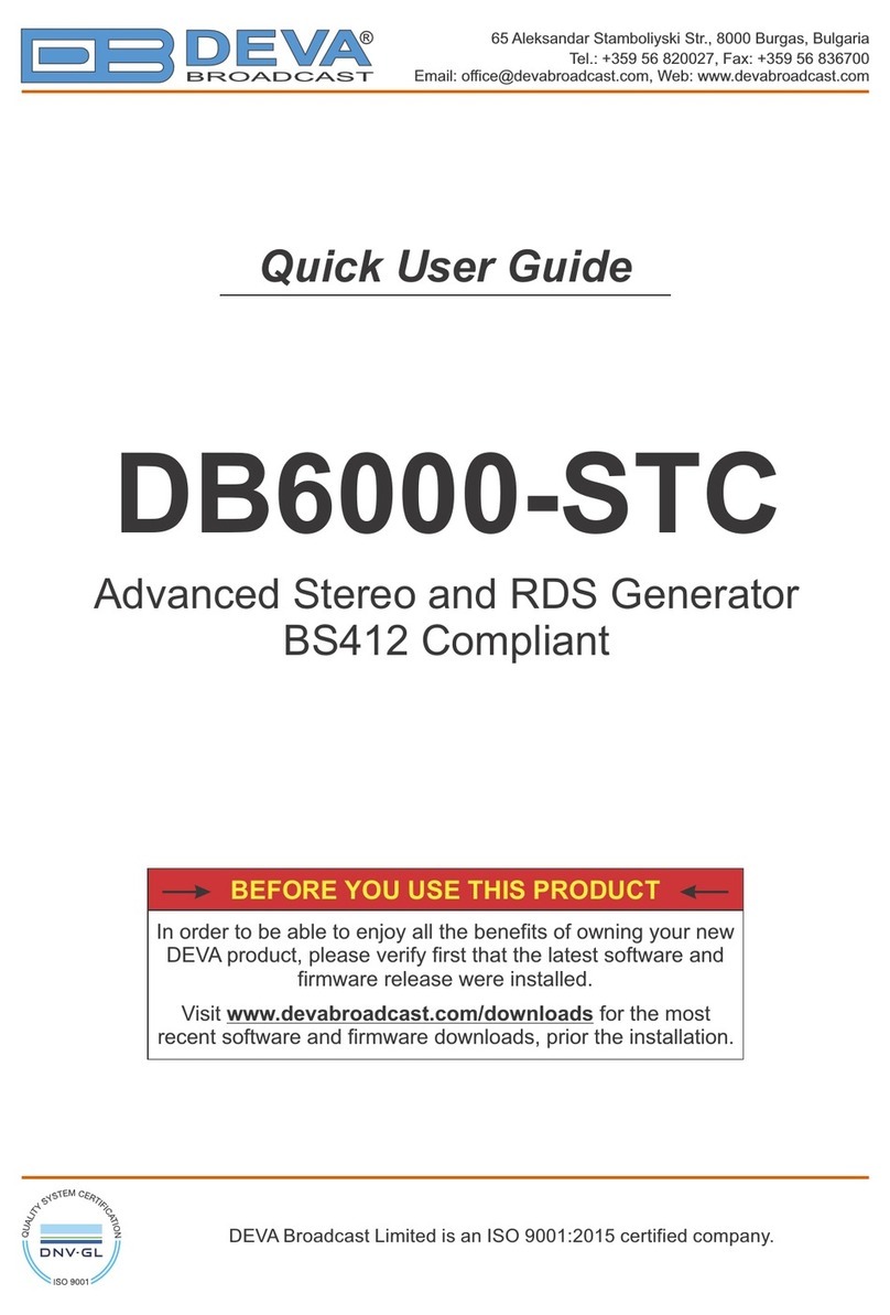 DEVA Broadcast DB6000-STC Instruction manual
