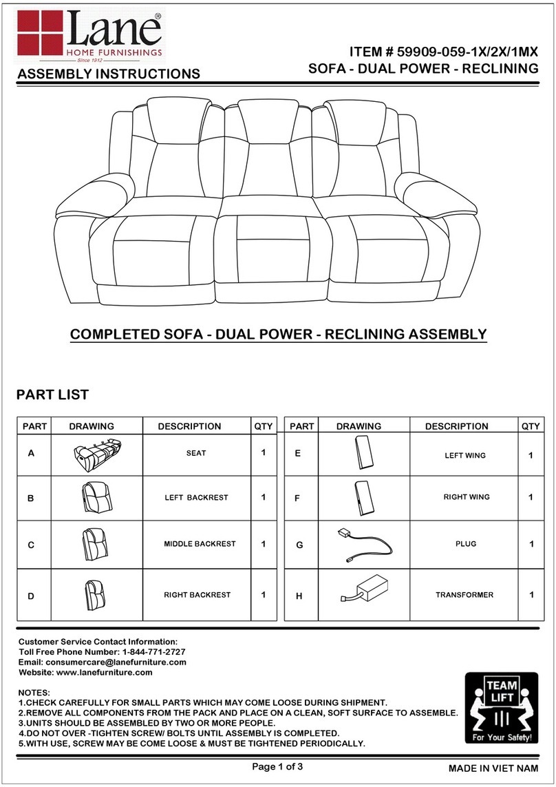 Lane 59909-059-1X User manual Lane 59909-059-1X User manual