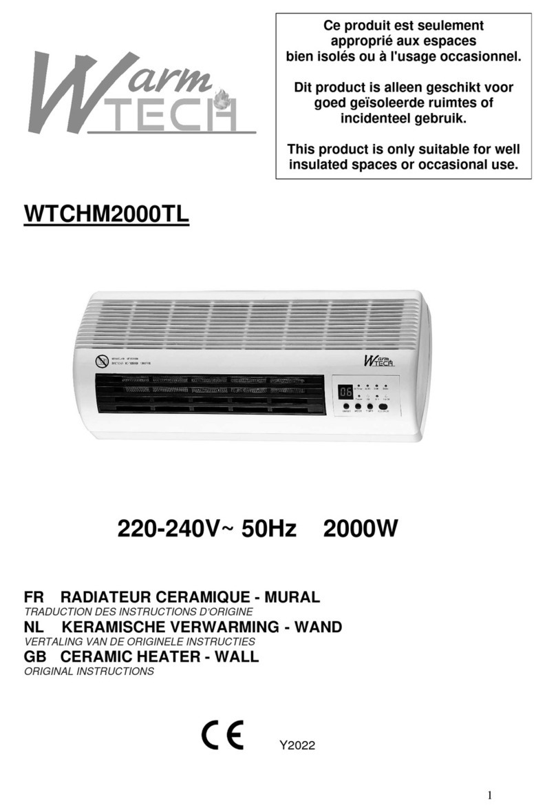 Warmtech WTCHM2000TL User manual