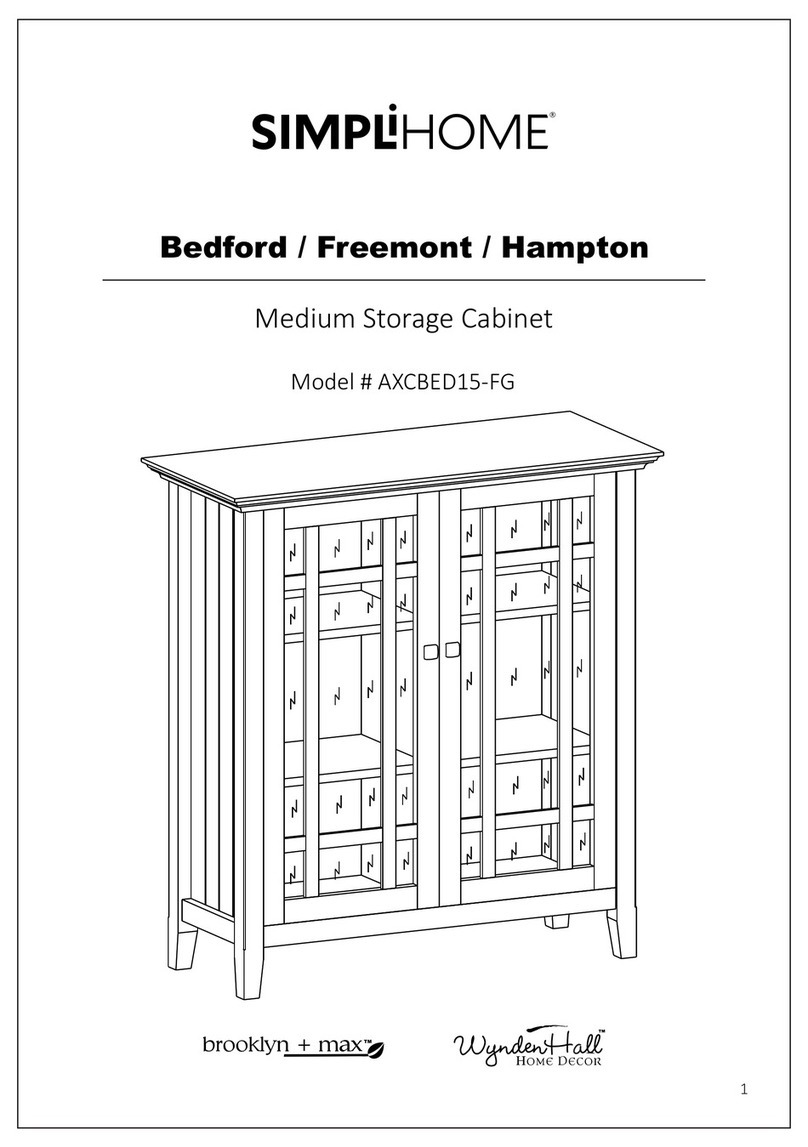 Simpli Home Brooklyn+Max WyndenHall AXCBED15-FG User manual Simpli Home Brooklyn+Max WyndenHall AXCBED15-FG User manual