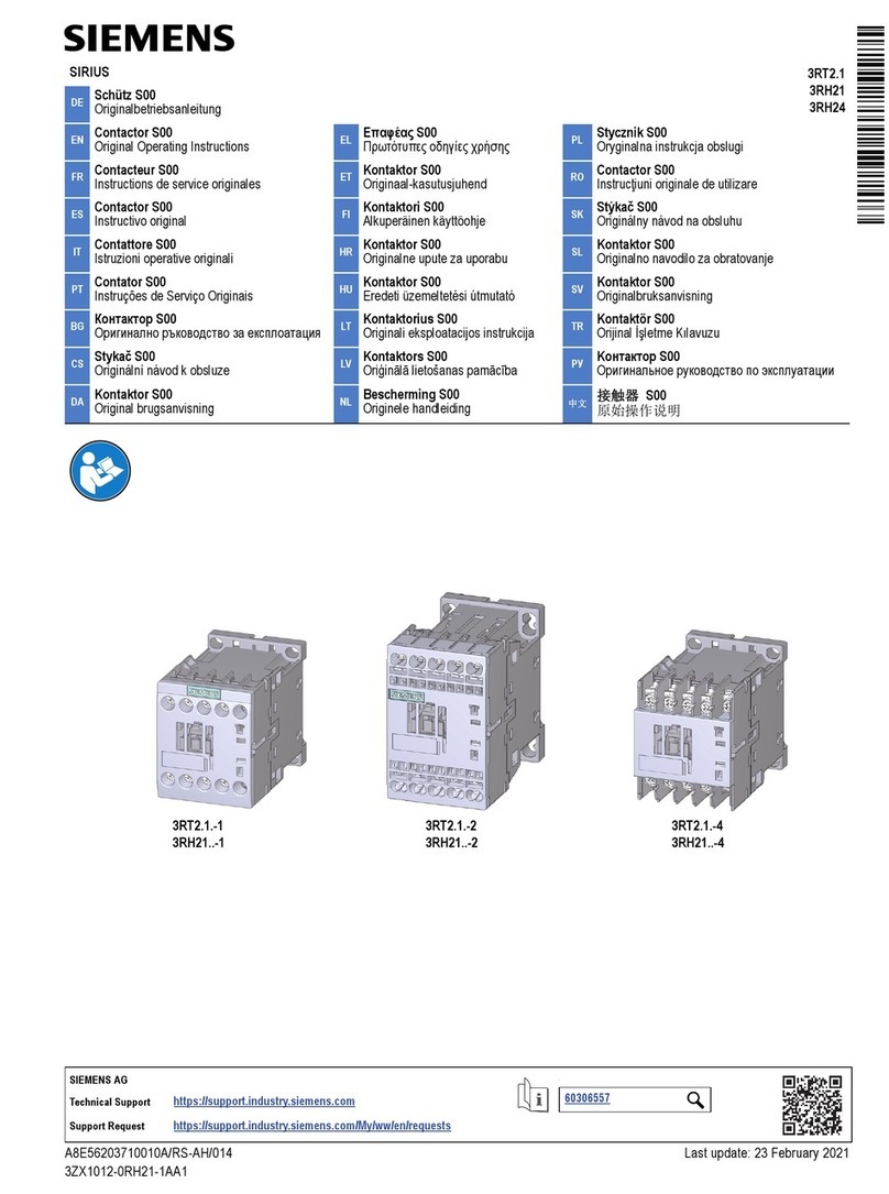 Siemens SIRIUS 3RH21 Series User manual