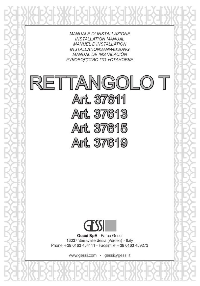 Gessi RETTANGOLO T 37611 User manual