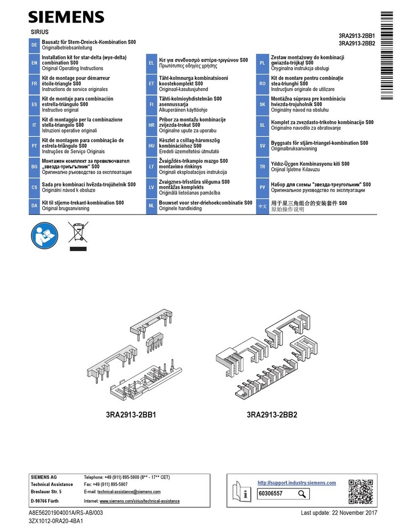 Siemens SIRIUS S00 User manual
